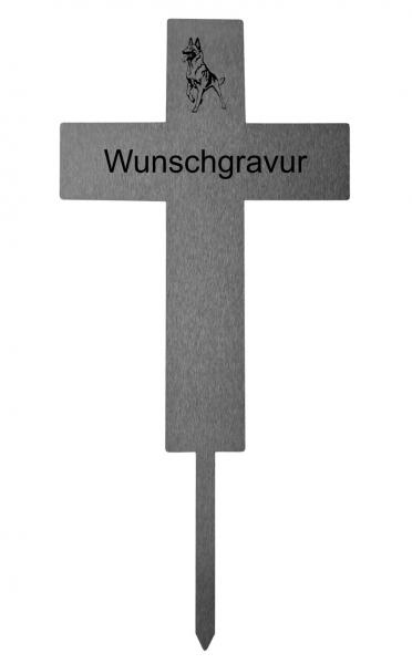 Grabkreuz Edelstahl personalisiert